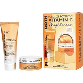 Peter Thomas Roth by Peter Thomas Roth Full-Size Potent-C Vitamin C Brighteners Kit: Power Scrub 120ml + Hydra-Gel Eye Patches 30ct --2pcs